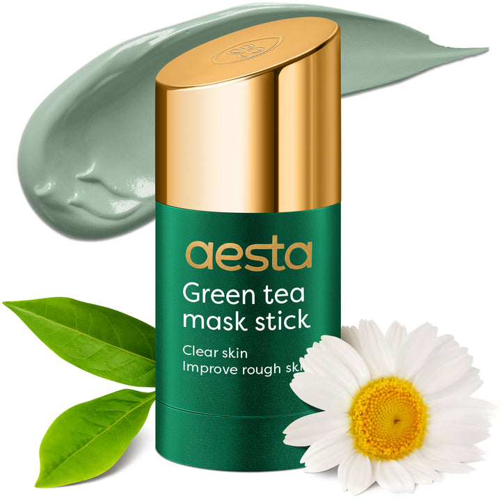 Aesta Green Tea Mask Stick, Gradual Blackhead Remover, Natural Pore-Cleaning, Detoxifying, Nourishing Face Mask: Skin Care Made Simple and Mess-Free | Mask Stick to Last 4 Months | Fits All Skin Types