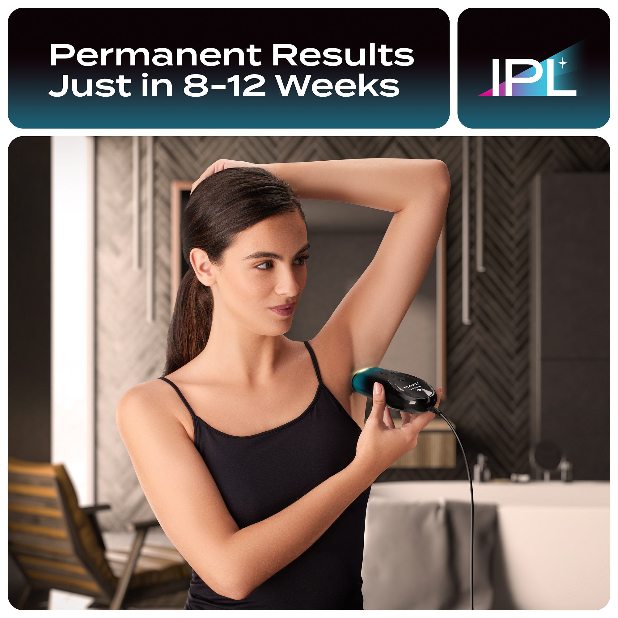 Freeda Hummingbird: IPL Hair Removal Device w/ LED Light Therapy | Painless, Entire-Body Permanent Hair Removal in 8 to 12 Weeks | 5 IPL Intensities | Hair Removal + Light Treatment for the Skin