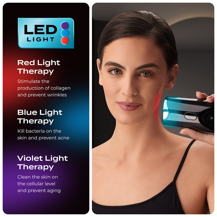 Freeda Hummingbird: IPL Hair Removal Device w/ LED Light Therapy | Painless, Entire-Body Permanent Hair Removal in 8 to 12 Weeks | 5 IPL Intensities | Hair Removal + Light Treatment for the Skin
